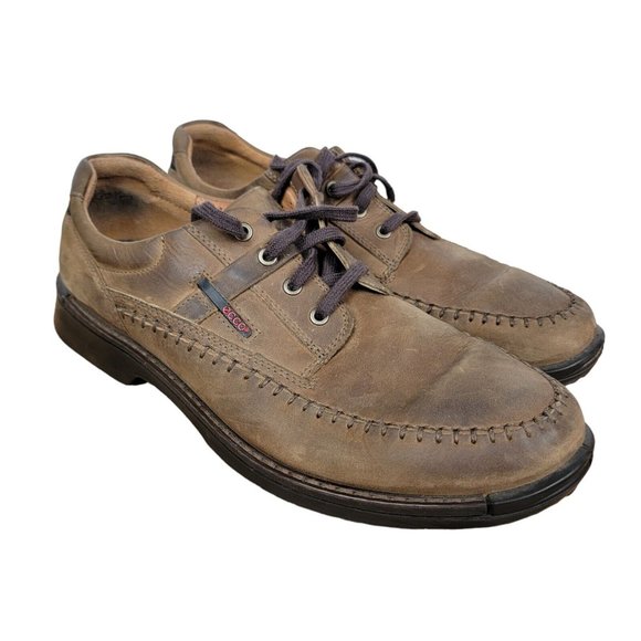 Ecco Shoes Fusion II Mens 47 Cocoa Brown Nubuck Lace Up Oxfords Sneakers Size 13 main image 4